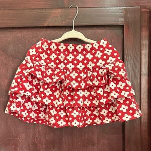 Hanna Andersson Red and White Floral Skirt